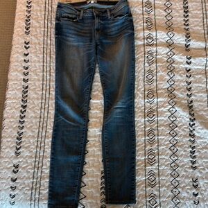 PAIGE Blue Skinny Jeans with Modern Faded Look